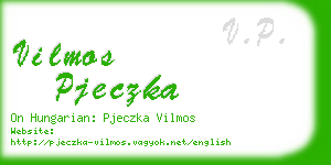 vilmos pjeczka business card